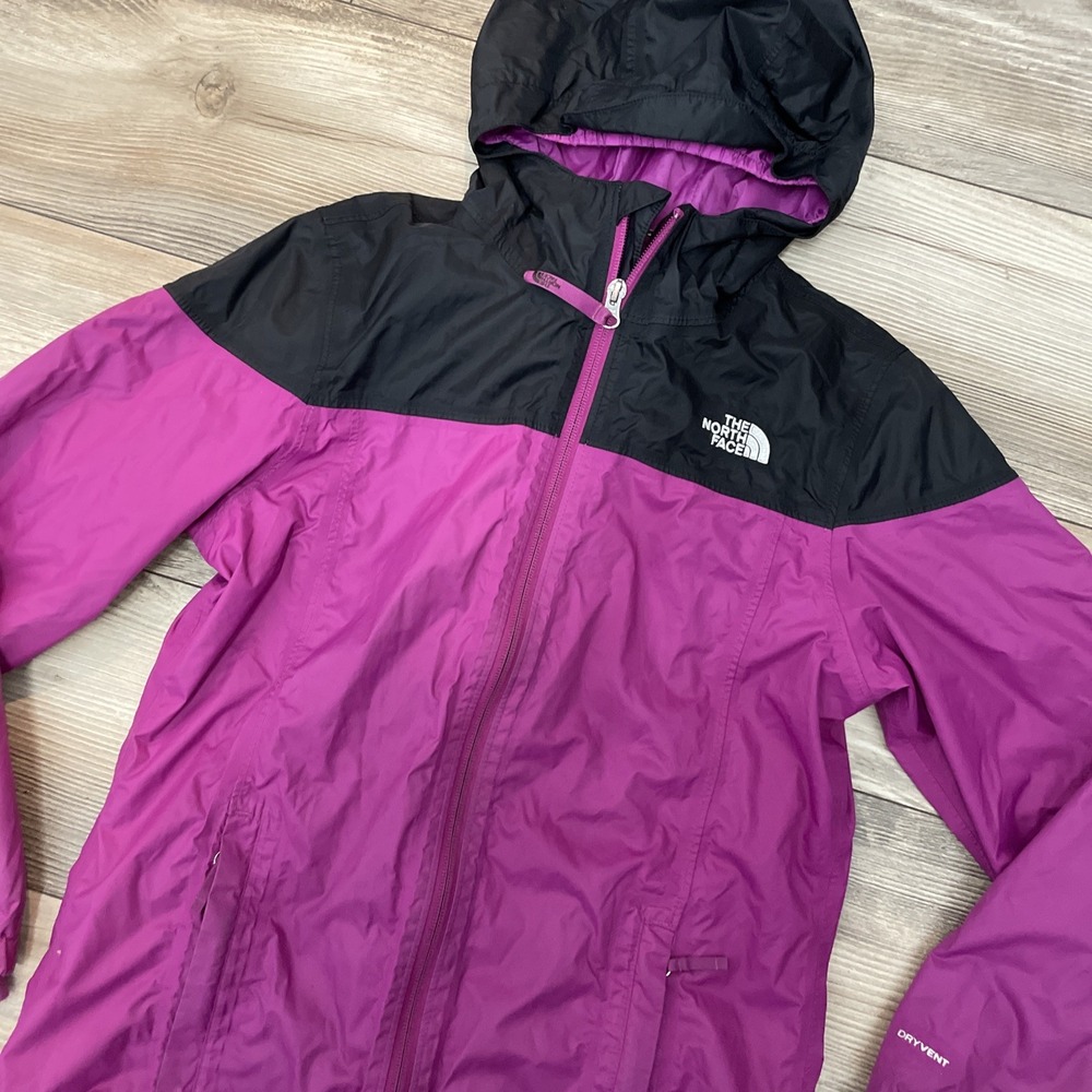 The North Face Girls Dry Vent Waterproof 2 In 1 Jacket Fuchsia Size L (10-12)